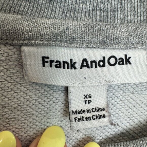 Frank and Oak classic Gray Crewneck Sweatshirt size XS - Picture 2 of 6